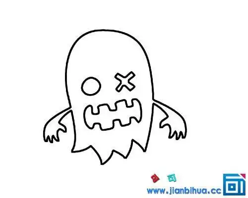 简笔画可爱的小鬼