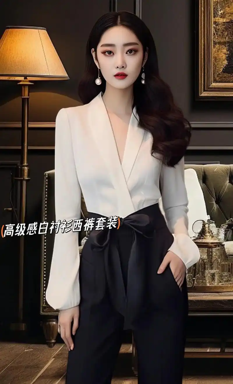 公主们～白衬衫十西装裤子两 - 抖音