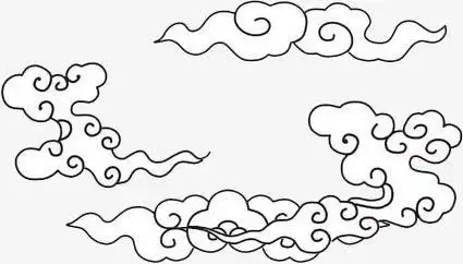 古风祥云简笔画免抠素材免费下载_觅元素51yuansu.com