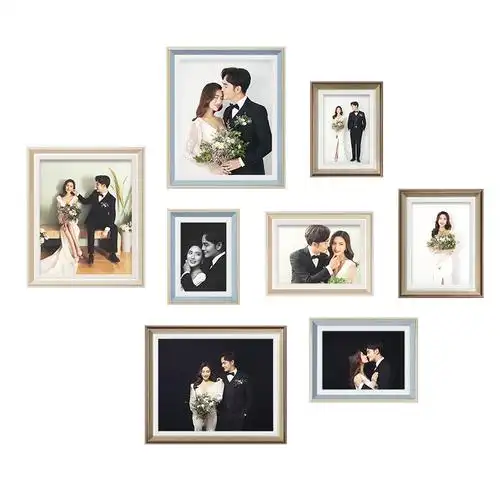 组合照片婚纱照影楼结婚纪念放大挂墙710寸定制相框