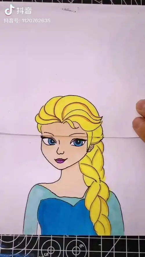 爱莎公主三次发型变换你喜欢哪个简笔画晓晓手绘