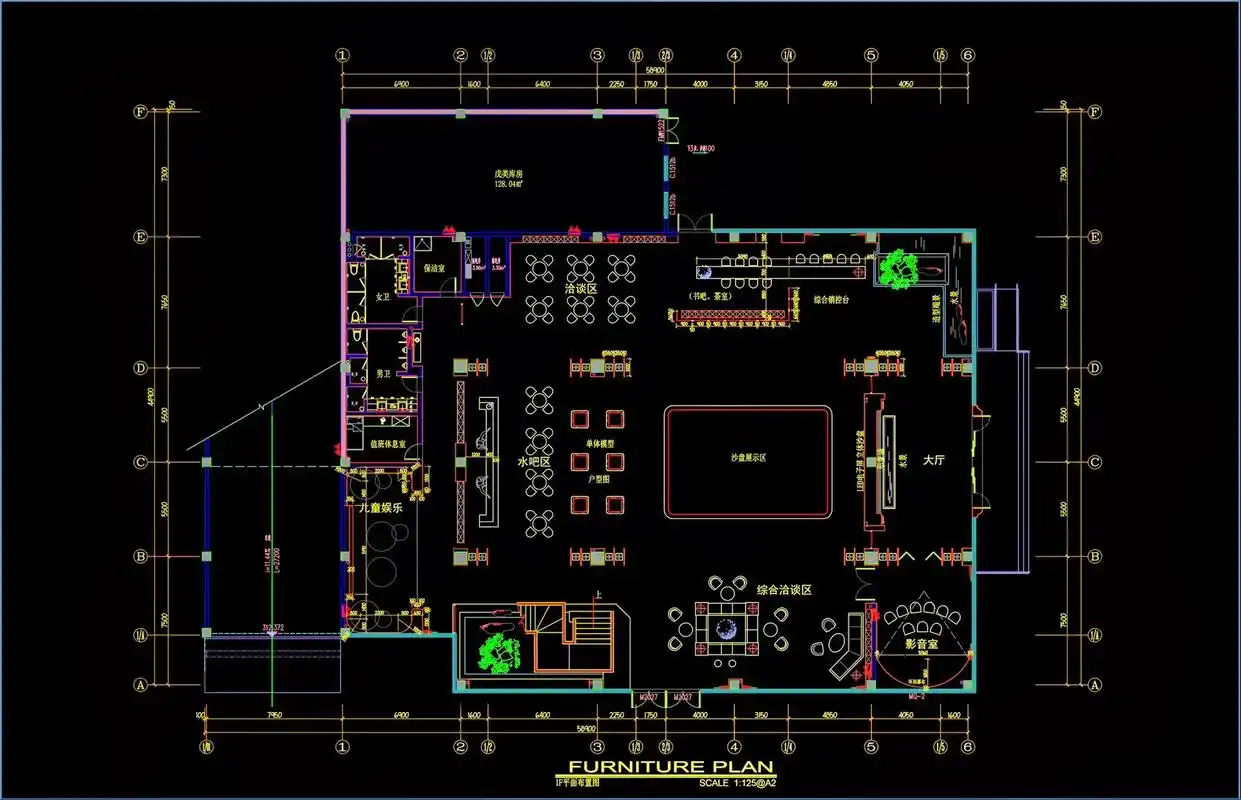 工装售楼部施工图深化案例分享.#施工图深化 #室内设计 #施 - 抖音