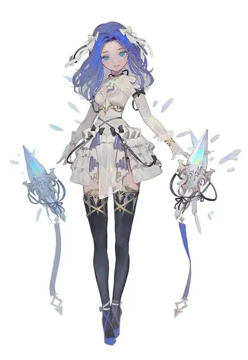 插画 来自微博 人设 少女 服装设计 立绘 全身立绘 侵删侵删侵删