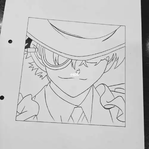 线稿  #绘画  #临摹  #怪盗基德