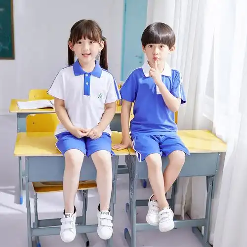 深圳校服统一小学生夏运套装短袖短裤幼儿园定制校服