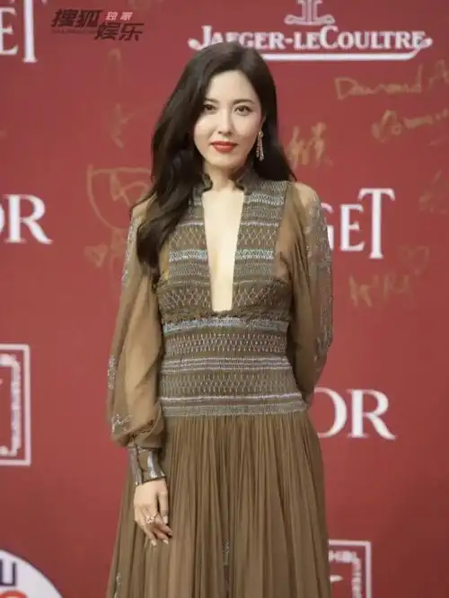 曾黎dior高定礼服亮相上海电影节闭幕式红毯典雅身姿令人心醉