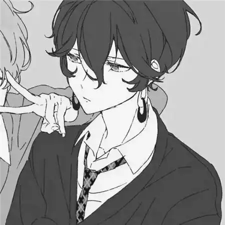 黑白兄弟头像一左一右动漫图片_基友男生头像_头像屋