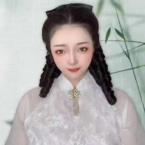 复古油条宫廷国民晚清发片时尚卷发民国上海卷发片