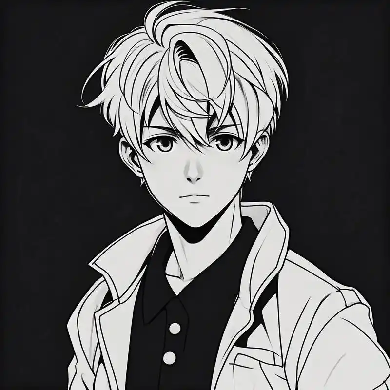 🎴 酷炫黑白动漫男生头像 🎴