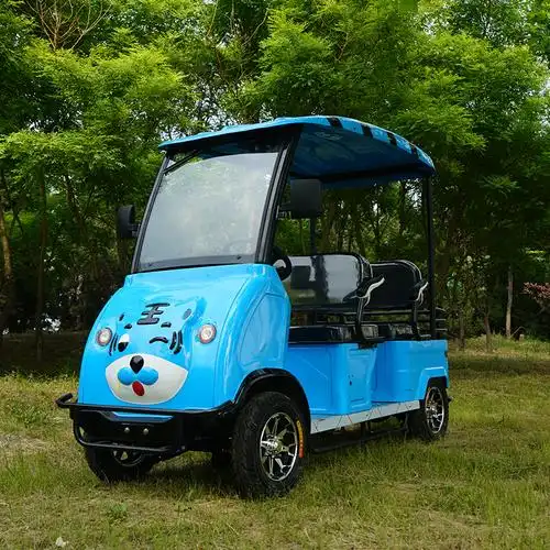 公园电动四轮旅游景区自驾共享单车租赁观光车扫码电动四轮车