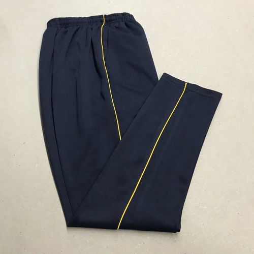 遥芷学生穿的春秋裤子校服裤子藏蓝色校裤男女初高中黑色黄边运动裤春