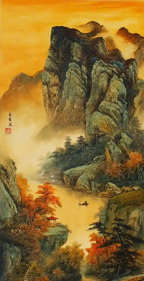 历史高清彩墨山水国画,太精致,喜欢收藏!