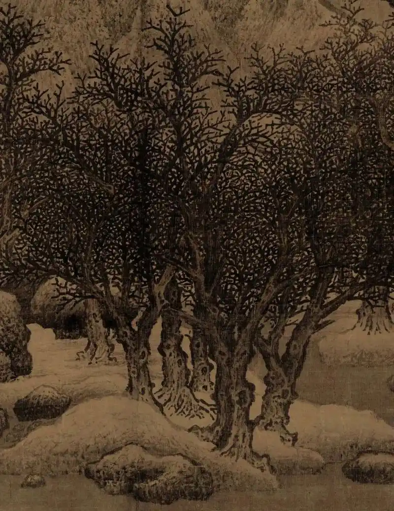 传世山水神品,天津博物馆镇馆之宝"雪景寒林图"真迹再现