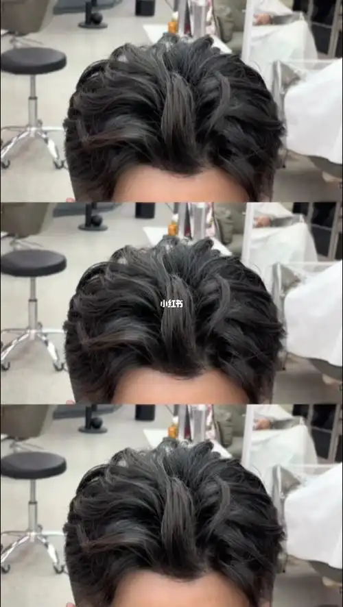 不输气质的束状感纹理背头