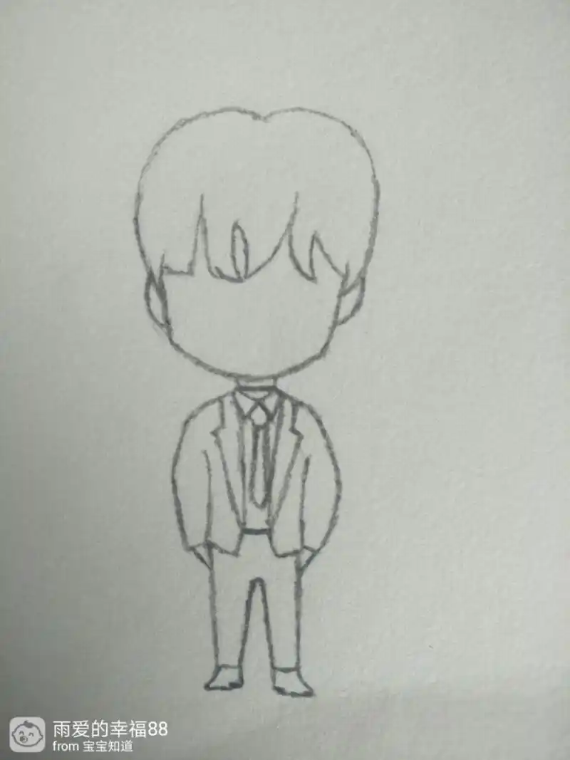 【简笔画】西装小鲜肉,三石弟弟吴磊