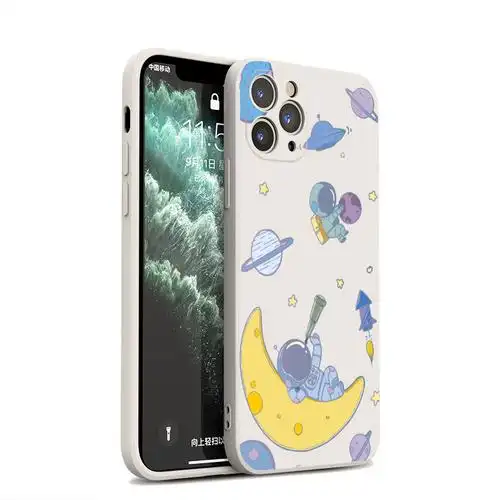 8plus苹果适用iphone12promax月球液态宇航员手机壳