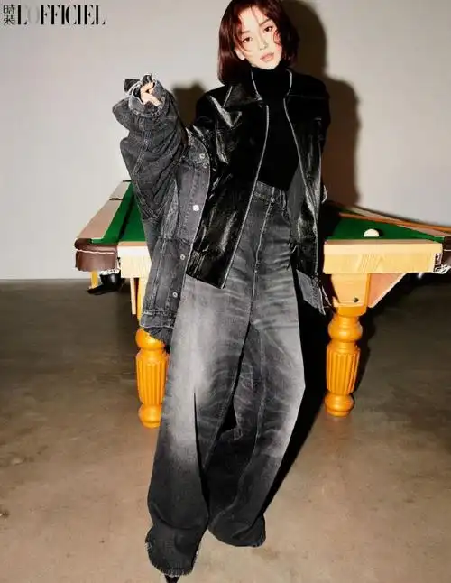 又酷又飒!angelababy机车短发造型写真释出