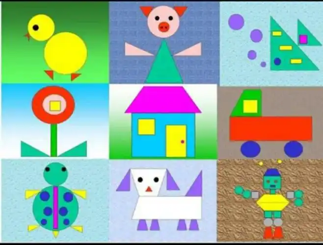 郭屯中心幼儿园大班动手动脑科学活动《图形拼搭》