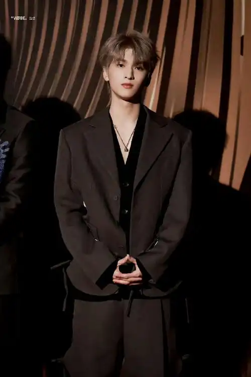 严浩翔复刻立牌造型##严浩翔极限挑战深v西装造型路透