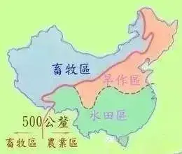 从东北松嫩平原西部——辽河中上游——阴山山脉——鄂尔多斯高原东缘