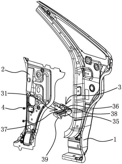 一种汽车a柱的加强结构的制作方法