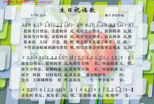 《生日祝福歌》简谱