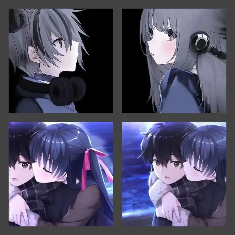 情侣头像 #动漫情头 扣1明年和crush看初雪 - 抖音