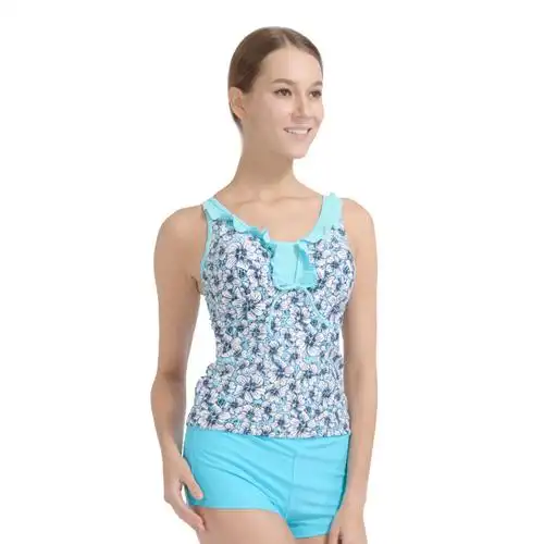 yingfa英发女士分体平角泳衣yf1313女士温泉耐氯游泳衣