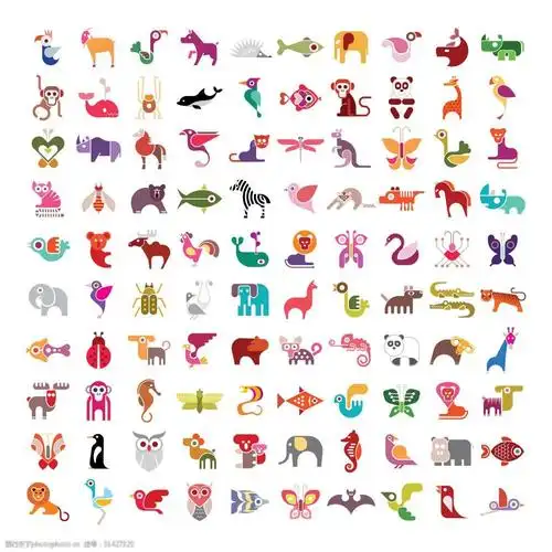 100个动物矢量图标