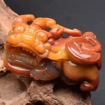 云南龙陵黄龙玉霸王貔貅挂件吊坠玉坠皮丘原石金沙料男女高冰挂坠貔貅