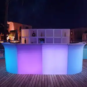发光吧台户外防水ktv室外酒吧迎宾餐厅收银前台 调酒台桌椅组合