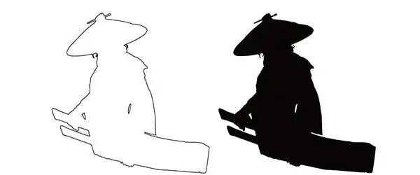 威客作品第5号_剑客 侠客 剪影或线条图_任务中国威客网_其他设计类