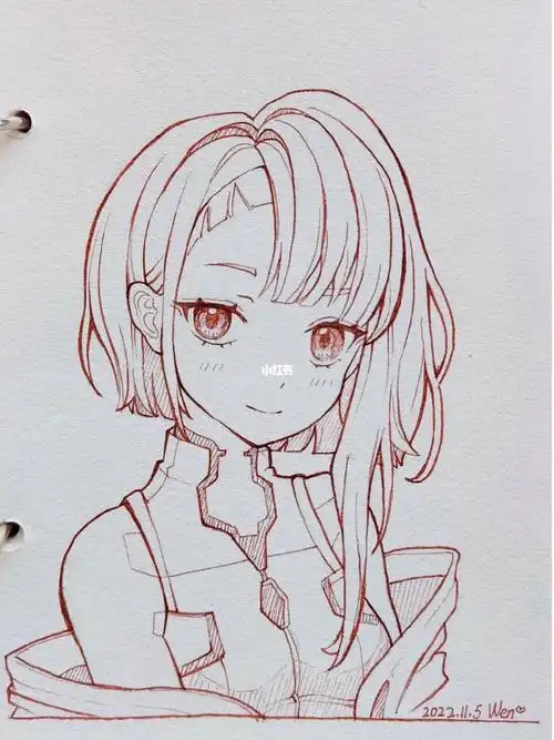 动漫头像线稿07