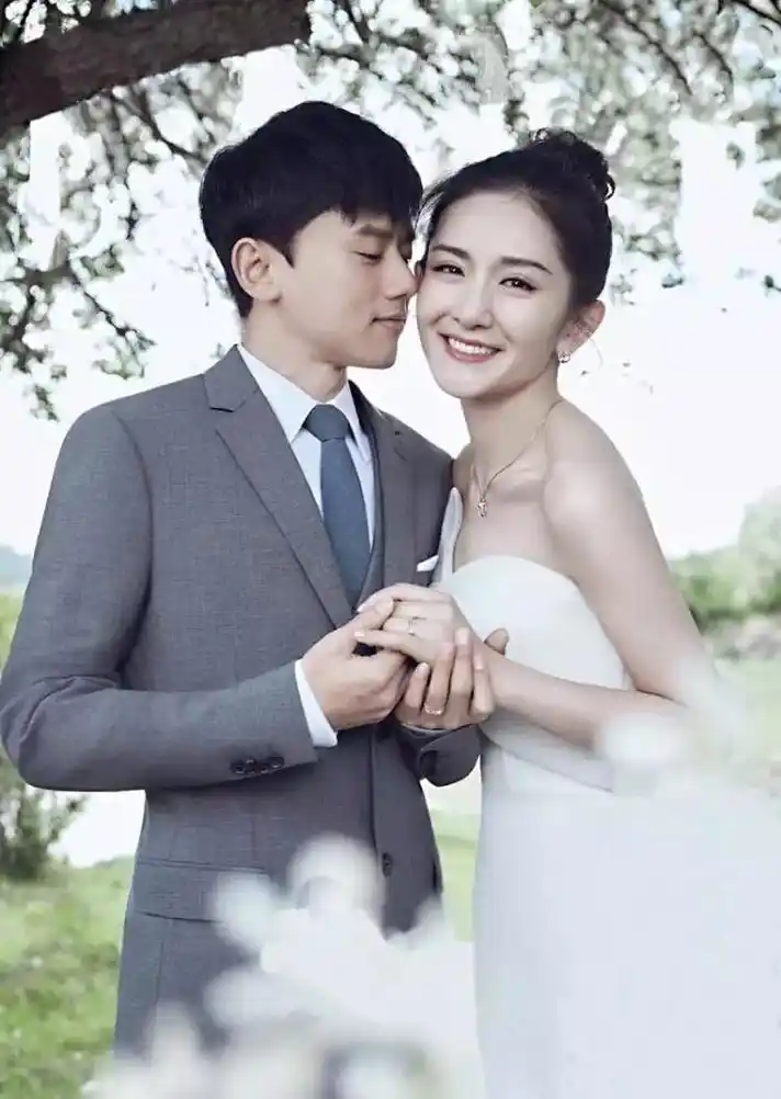 张杰谢娜婚纱照2016