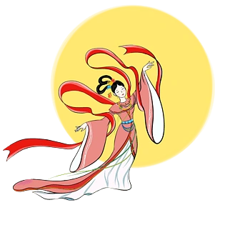 中秋佳节嫦娥仙女神仙节日艺术字中秋贺卡中秋