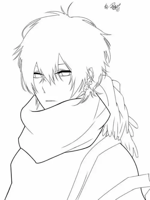 线稿 橡皮章 素材 二次元 美少年 - 堆糖,美图壁纸兴趣社区