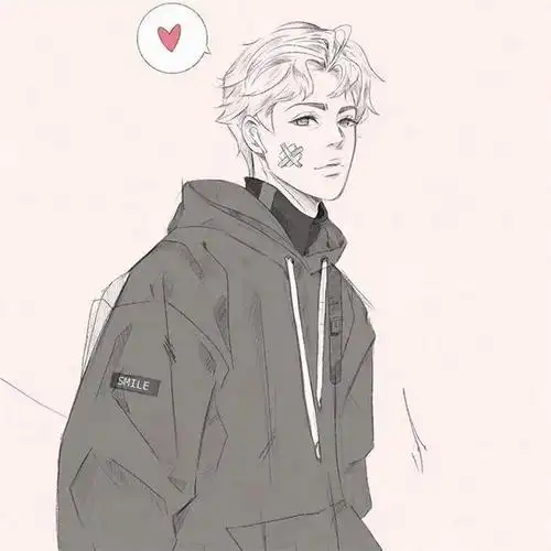 手绘风可爱男生头像大全,男生手绘头像