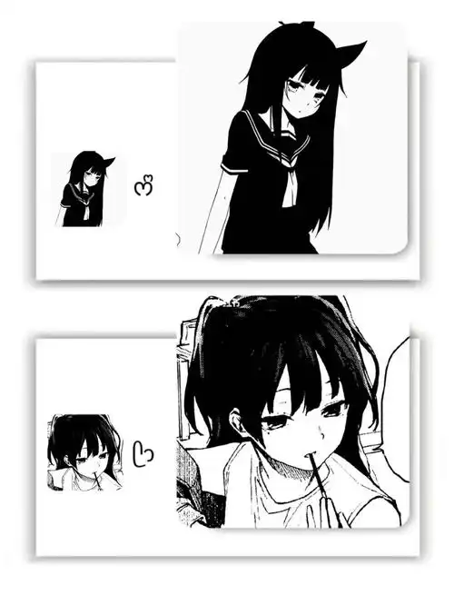 超酷超a的动漫黑白女头