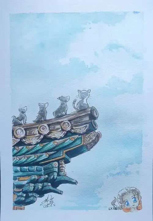 的哥哥们之张智霖小鱼仙倌标签水彩古建筑猫添加表情喜欢ta的作品吗?