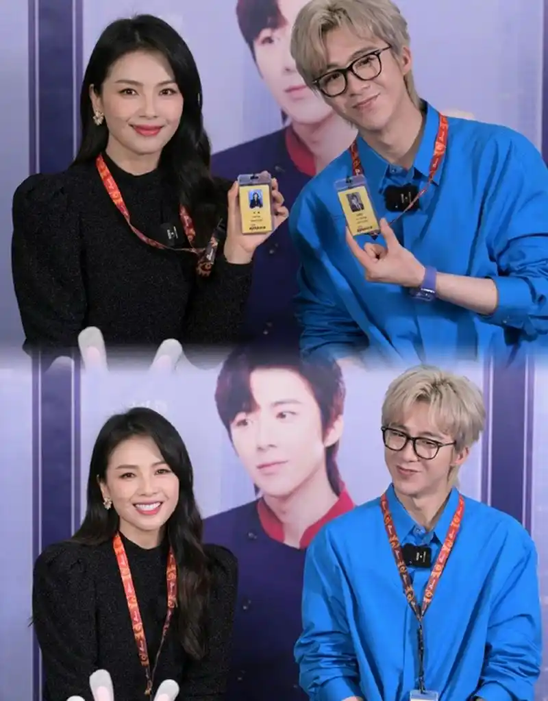 刘涛和刘宇宁在新浪扫楼活动中生图曝光,两人状态极佳,氛围温馨欢乐.