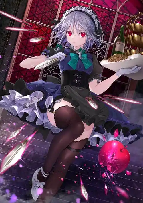 十六夜咲夜こまづき的东方project插画图片