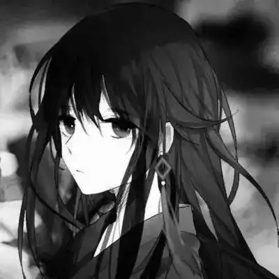 动漫黑白高冷孤独女头 二次元女生高冷霸气图片