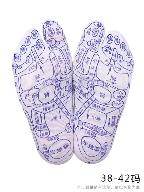 穴位足底按摩图解足疗袜子足部位图脚底点穴短袜