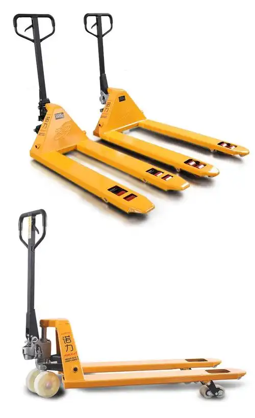 诺力叉车手动地牛托盘搬运车液压车小型2吨3吨手推油压车铲车拖车