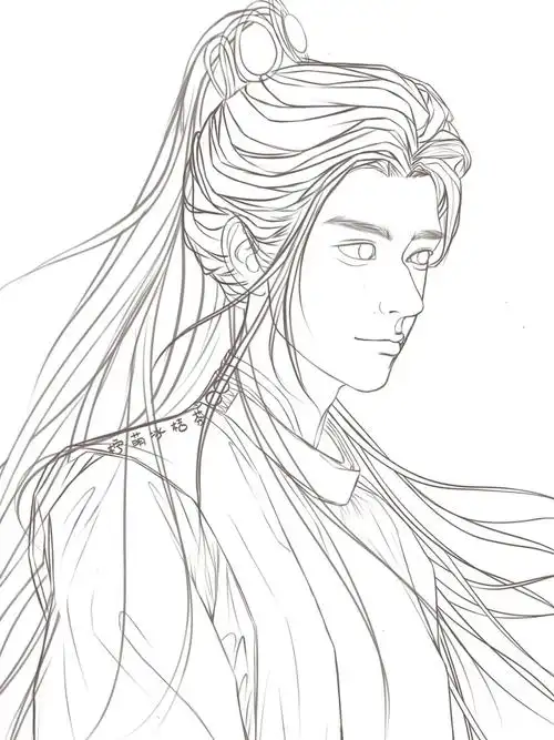 下一张图画另外一半—热巴的造型#笔记灵感  #龚俊