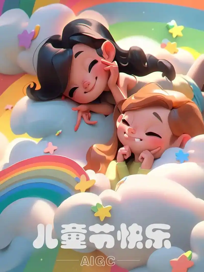 midjourney六一儿童节海报我们都是大儿童祝大家儿童节快乐