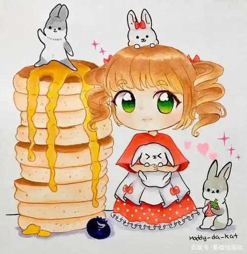 学生党最爱的马克笔手绘,可爱q版动漫画风,6月1号不画几张吗?