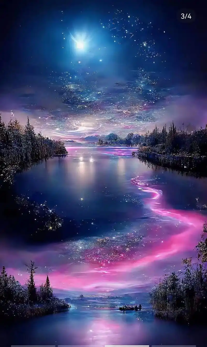 唯美星空壁纸  - 落花@无情殇 - 抖音