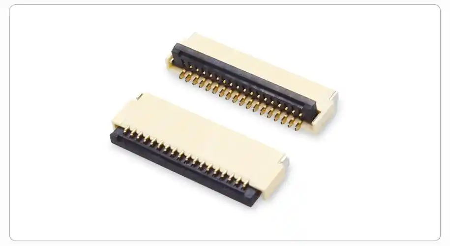 fpc插座 ffc软排线接插件 间距0.5mm-18p h1.0厚后翻盖式连接器