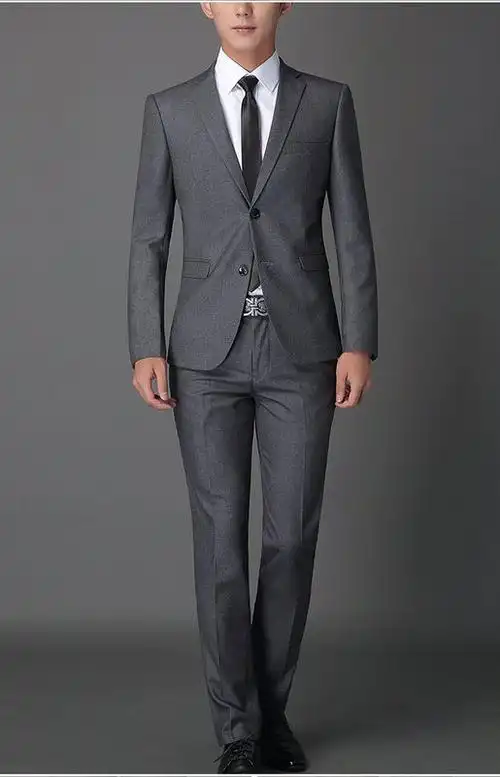 设计感男装时尚西服高级感西装套装秋冬款男孩2021年新款男士婚礼-图2